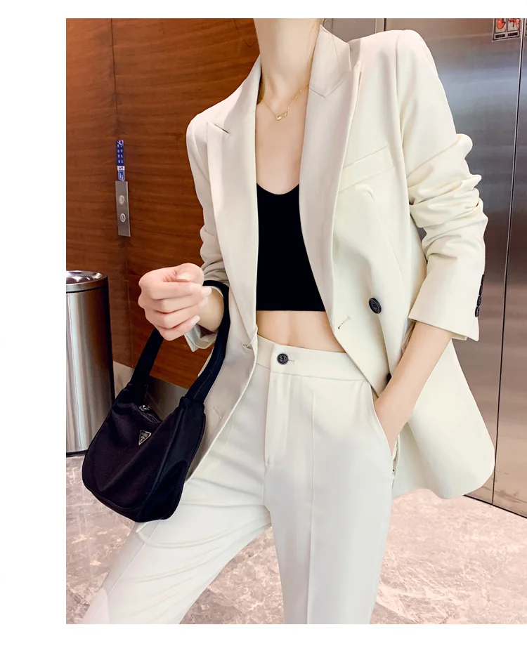 coord sets women Blazer two piece set women 2022 spring autumn new arrival Korean elegant casual OL suit Ankle-Length Pants shorts co ord