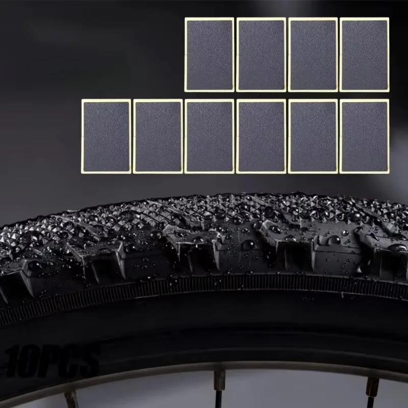 30-10Pcs Tire Repair Patches Car Motorcycle Bike Tire Repair Tools Glue-free Protection Adhesive Quick Drying Bicycle Tyre Patch