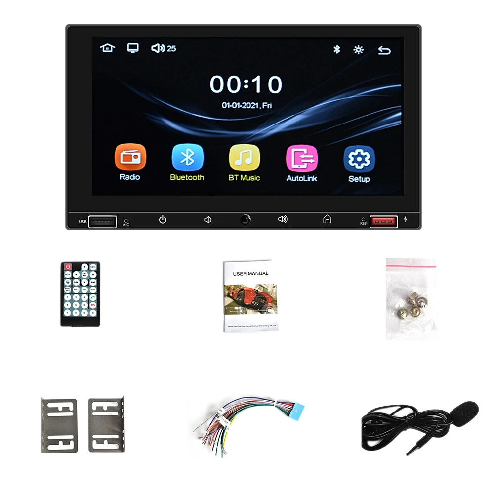 

7-дюймовый универсальный автомобильный радиоприемник 2 Din Carplay Android авто для Nissan Toyota MP5 плеер мультимедийный плеер D