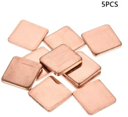 Thermal Conductive Copper Heat Sink Shims - 5 Pack - 15x15x2.0mm