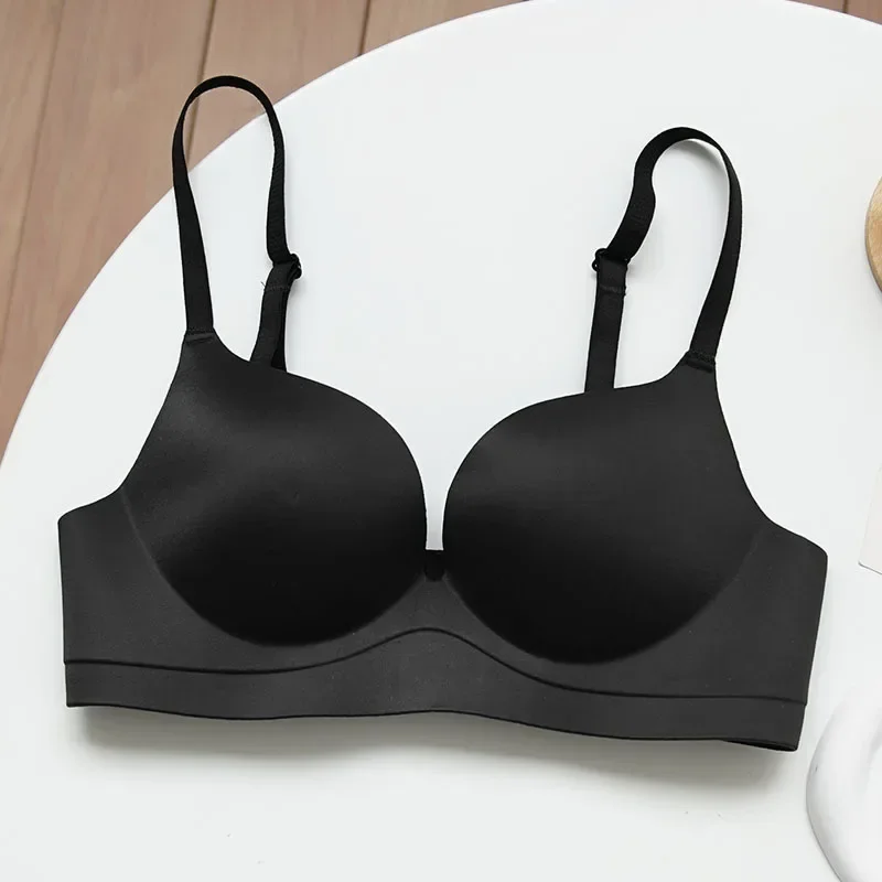 Wireless Push Up Bra for Small Breast Seamless Thickened Anti Sagging Lingerie One Piece Comfort Invisible Bralette A/B Cup 3
