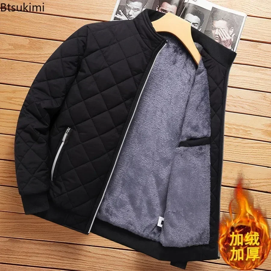 Men Bomber Jacket Parkas Coat Parka Coat Men's Thick Warm Bomber Jacket Coats Autumn Winter Fleece Lined Casual Jacket for Men Slim Fit Winter Clothing 5XL