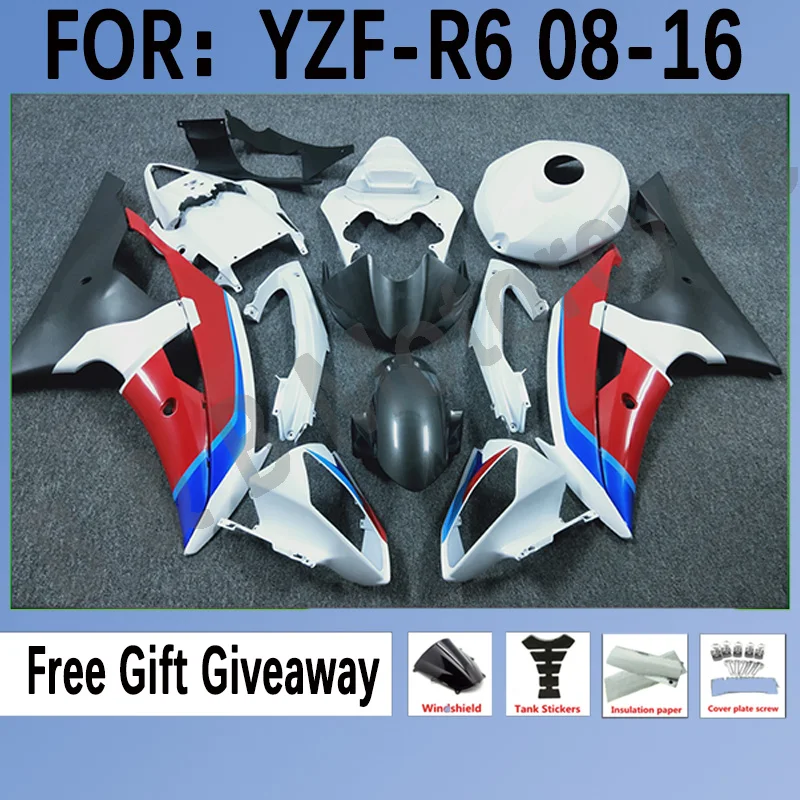 

Мотоциклетные комплекты обтекателей для Yamaha YZF R6 2008 2009 2011 YFZ-R6 08 09 10 11 12 13 15 16 ABS Обтекатели корпуса белый красный