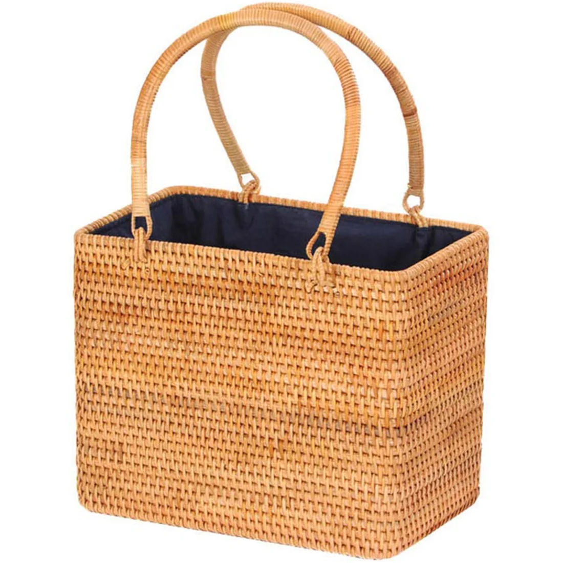 

Storage Basket Fashion Women Handmade Rattan Storage Basket Bamboo Bag Travel Holder Organizer