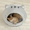 Super Cat Bed Warm Pet House Kitten Cave Cushion Cat House Warm Sleeping Dog Basket Tent Small Dog Mat Supplies Bed For Cats 2