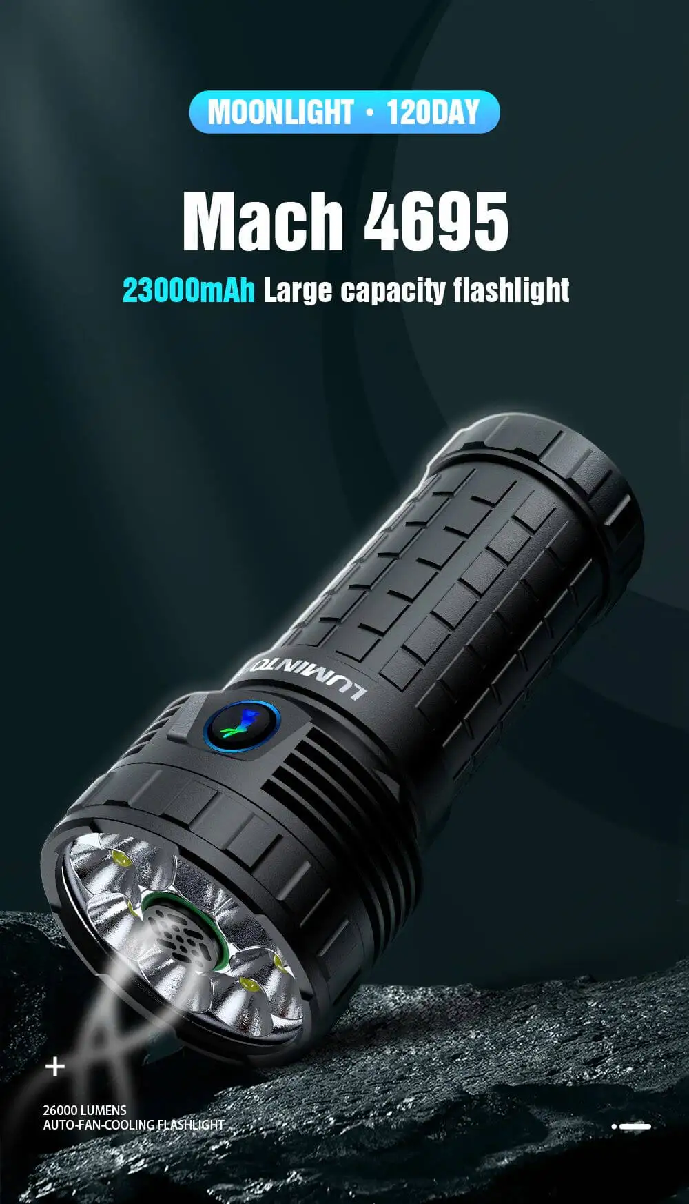 Lumintop Mach 46 懐中電灯 26000ルーメン 不味い 3300mAh 