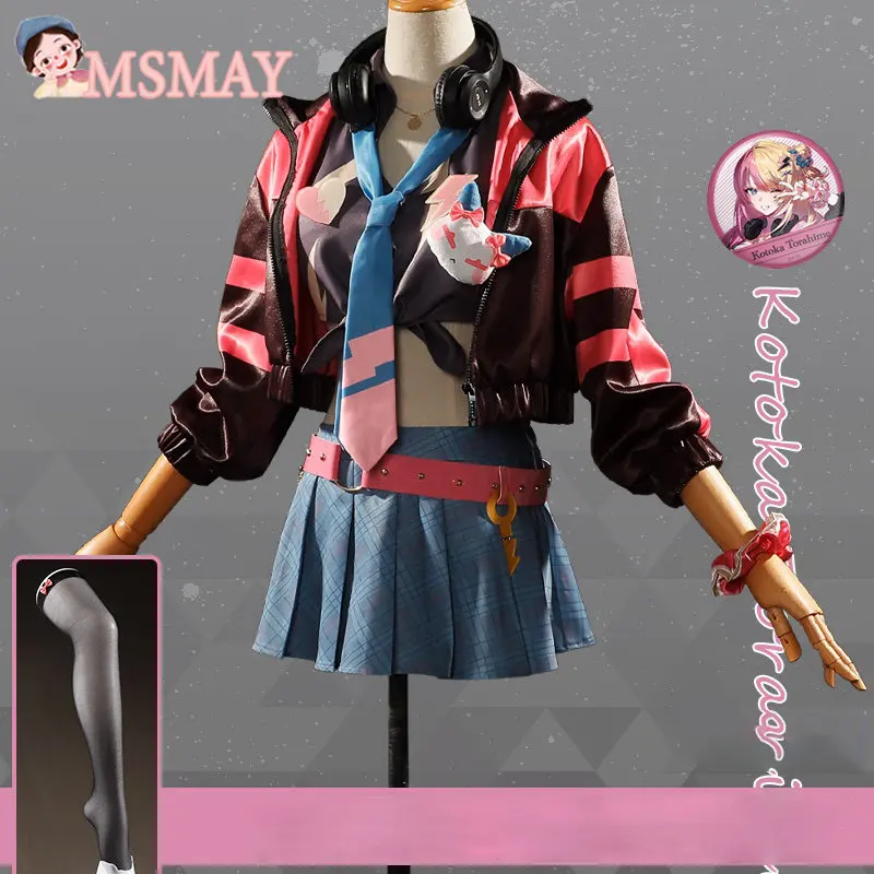 

MsMay Virtual YouTuber Kotoka Torahime Cosplay Costumes Women Coat Skirt Suit Outfit Halloween Party Cosplays Unifrom