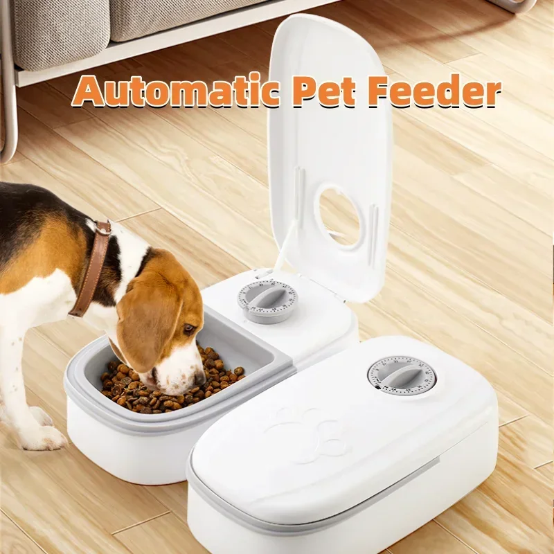 

Автоматическая кормушка для собак, умный дозатор из нержавеющей стали с таймером, миска для питомцев, кошек, питомцев