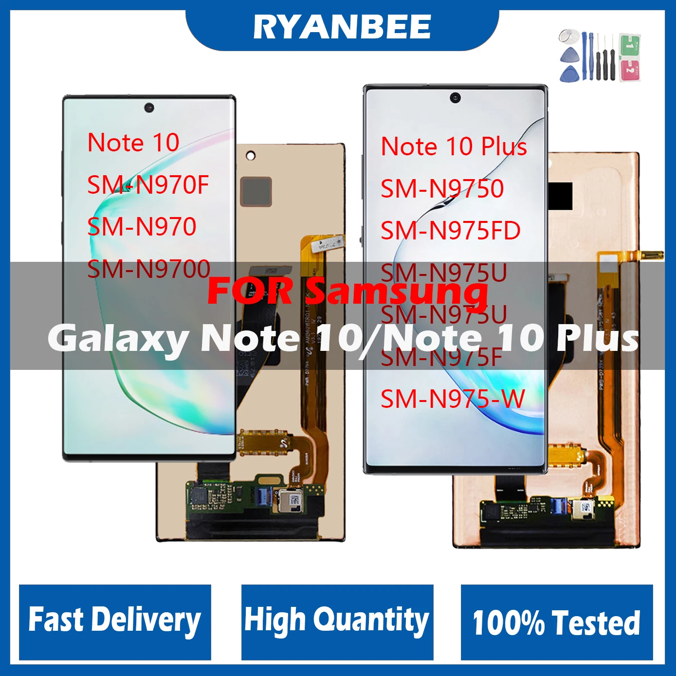 Amoled Lcd Per Samsung Galaxy Note 10 Plus N975 Sm-N975F Display Per Samsung Note 10 N970 Sm-N970F Lcd Touch Screen