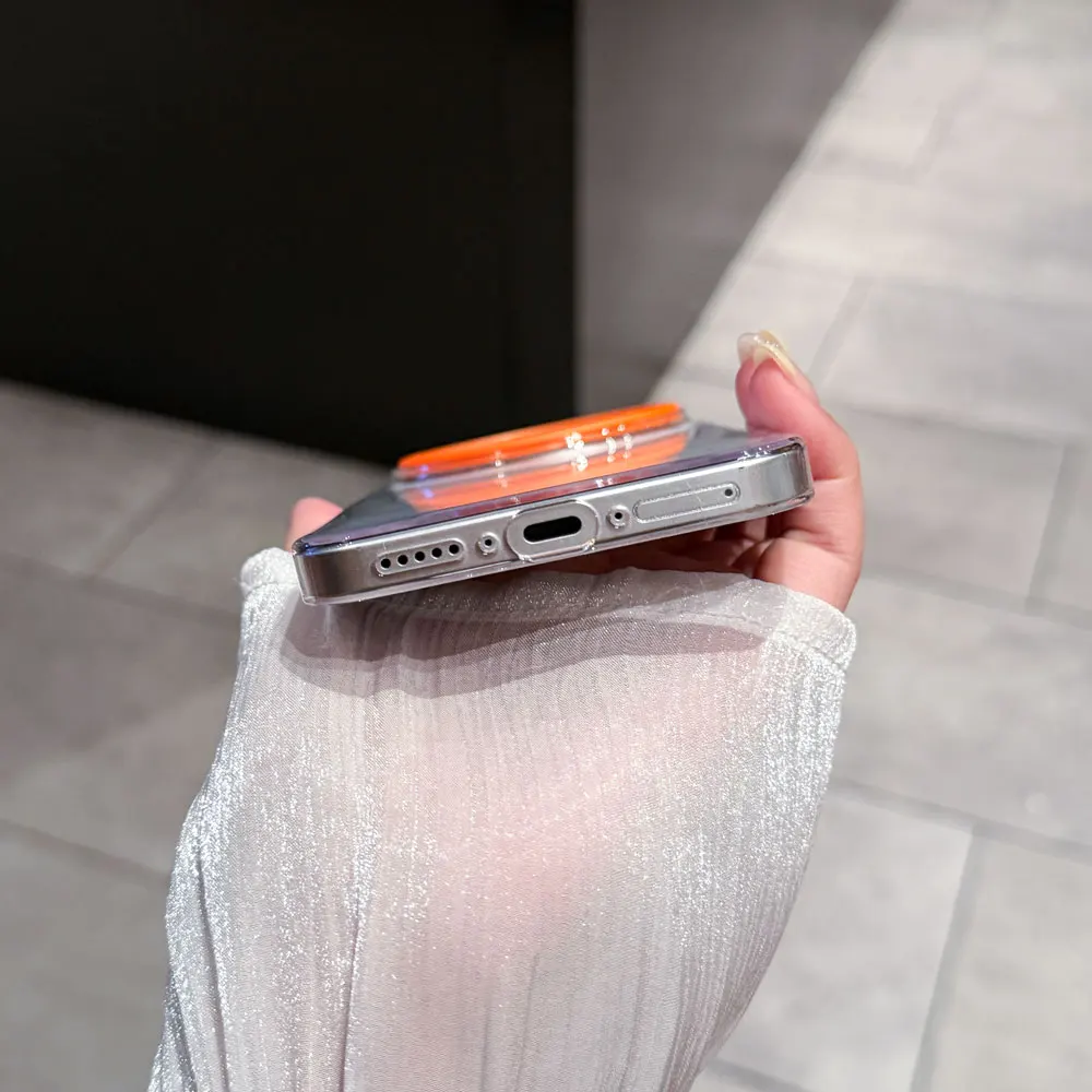 Magnetic Transparent Shockproof Phone Case with Bumper Protection