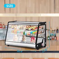 Refrigerated Display Cabinet, 6.5 Cu.Ft./183L Commercial Cake Display Refrigerator, 2-Story Countertop Pastry Display Cabinet 2