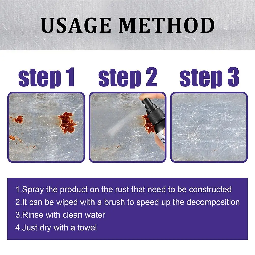 Metal Rust Remover Car Wheel Polishing Spray