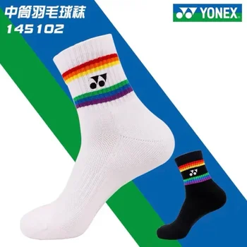 YONEX 고품질 YY 배드민턴 양말, 튼튼하고 아름다운 145102, 남녀공용 두꺼운 수건 바닥, 미끄럼 방지 및 통기성, 신제품