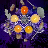 Mystery Purple February Five Star Tarot Wallpaper Magical Altar Cloth Magical Wallpaper Tarot Divination Mat 2