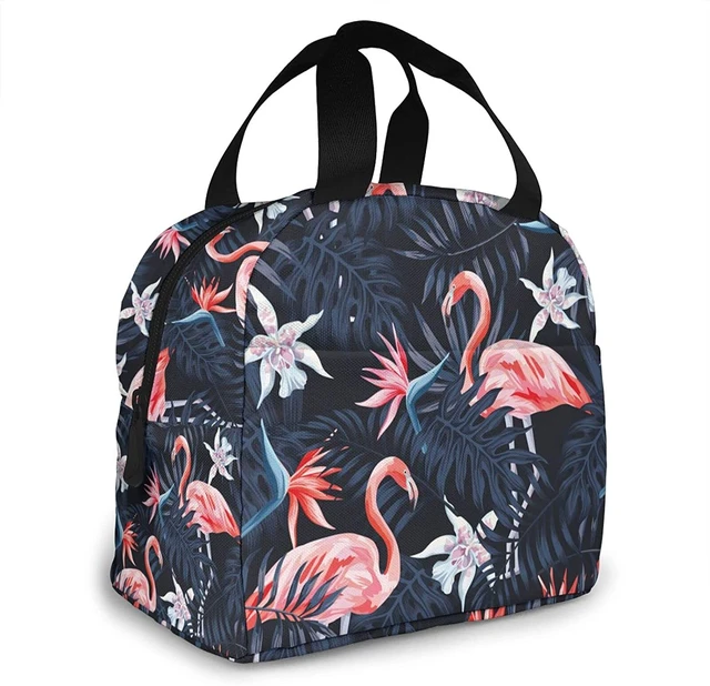 Cute Insulated Lunch Tote For Women, Girls, Flamingo - Our Easy Life