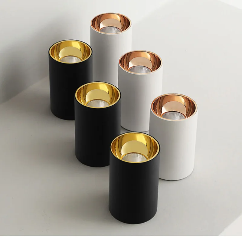 5W 10W 15W 20W 30W Cylinder Livingroom Kitchen Bedroom Foyer Offcer Rose Gold Dimmable LED Ceiling lights