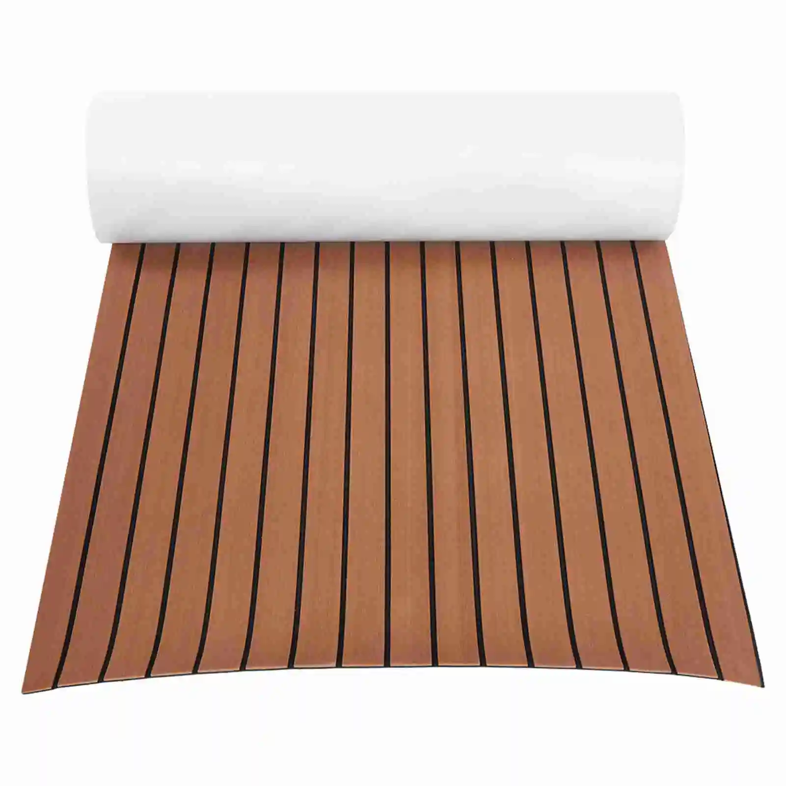 Feuille de terrasse en Faux teck EVA 240x90x0.6cm, tapis de décoration de sol de bateau, accessoires marins multifonctions pour Yacht/RV