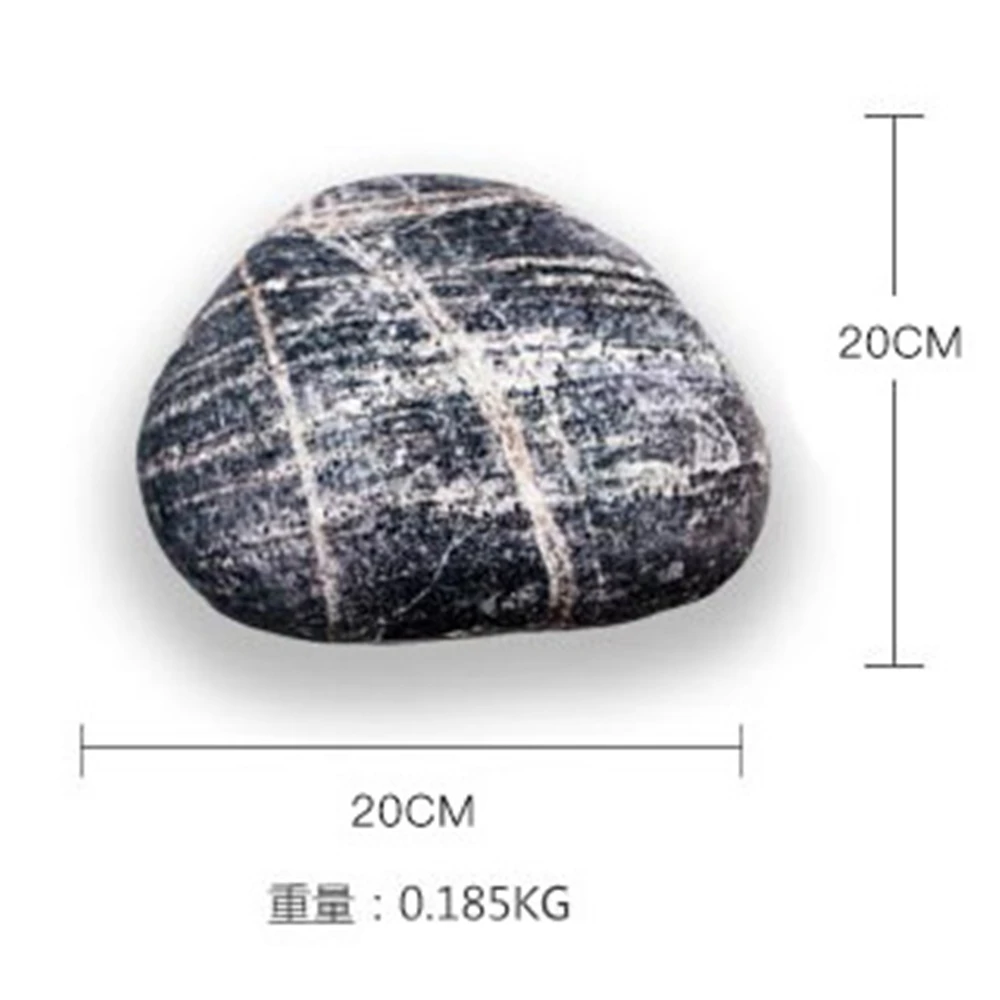 Throw Pillow with Filler Simulated Pebble Stone Pillow Soft Cushion for Movie Props Kids Game Toy Doll Children Room Decoration 6