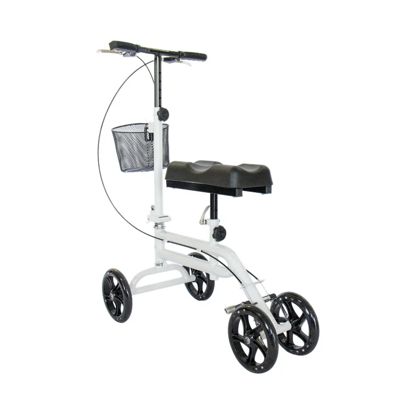Lightweight Manual Knee Walker Portable  Handicap Scooter for Disabled and Elderly Mobility Outdoor Standing Walking Aids 3