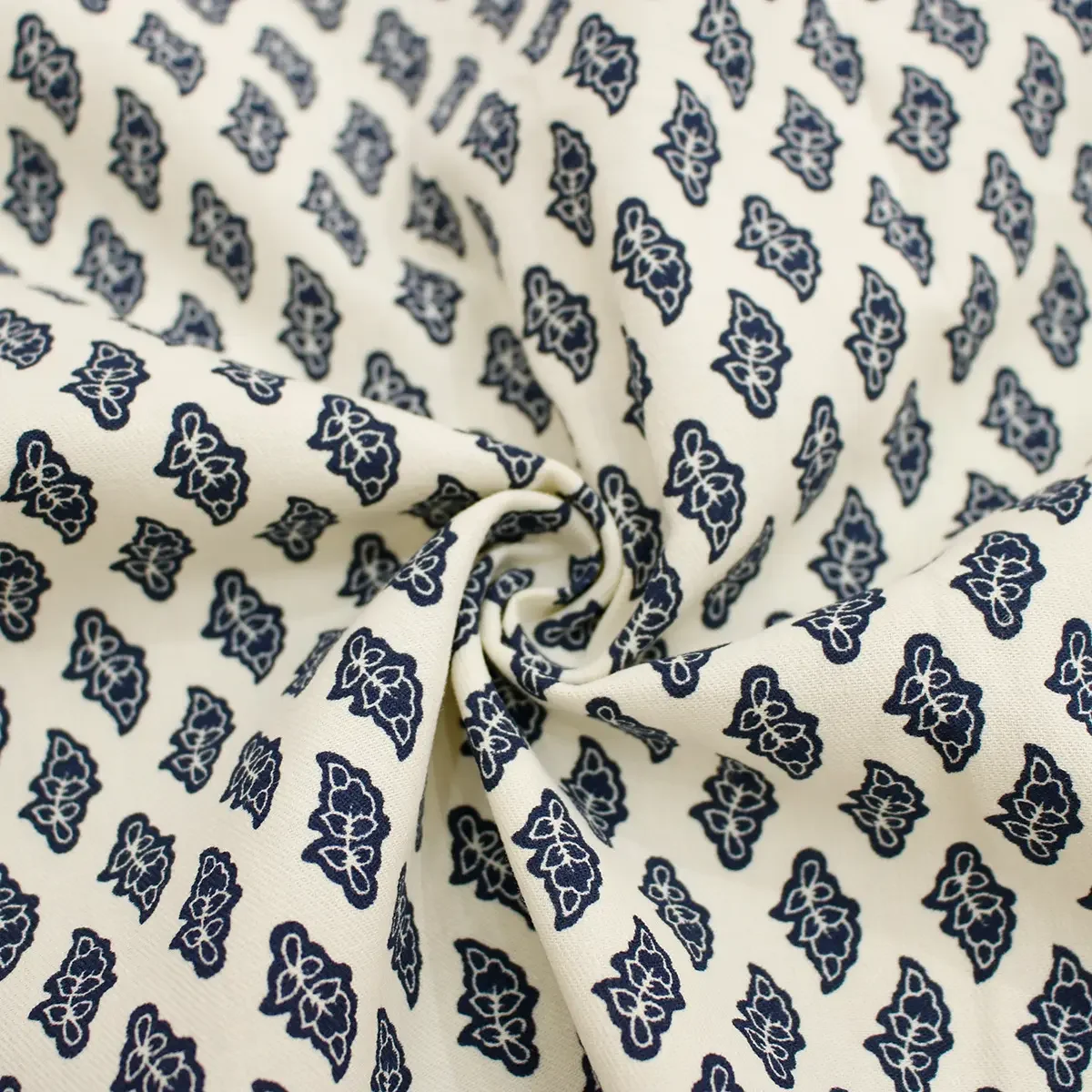 Factory Twill Washed Cotton Woven Fabric Printed Cotton Fabric For Dress Ready stock