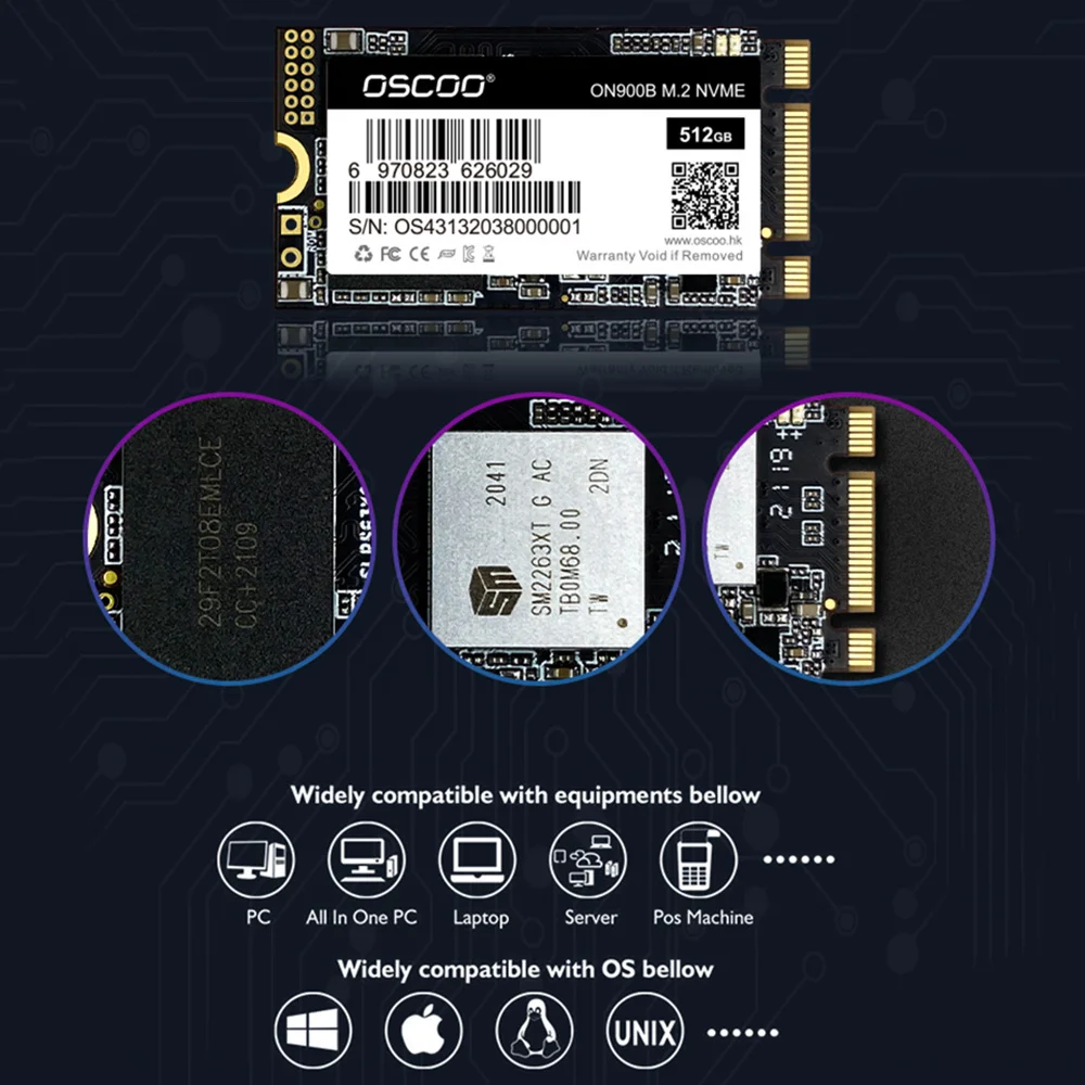 Ʈ ǻͿ HDD 2242  ָ Ʈ ϵ ̺, M.2 NVMe PCIe 3.0x4 SSD, 256GB, 512GB, 1TB  ָ SSD ϵ ũ
