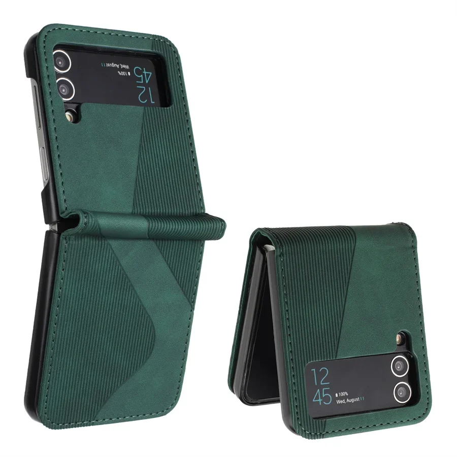 Luxury Leather Armor Back Cover for Samsung Galaxy Z Flip Series