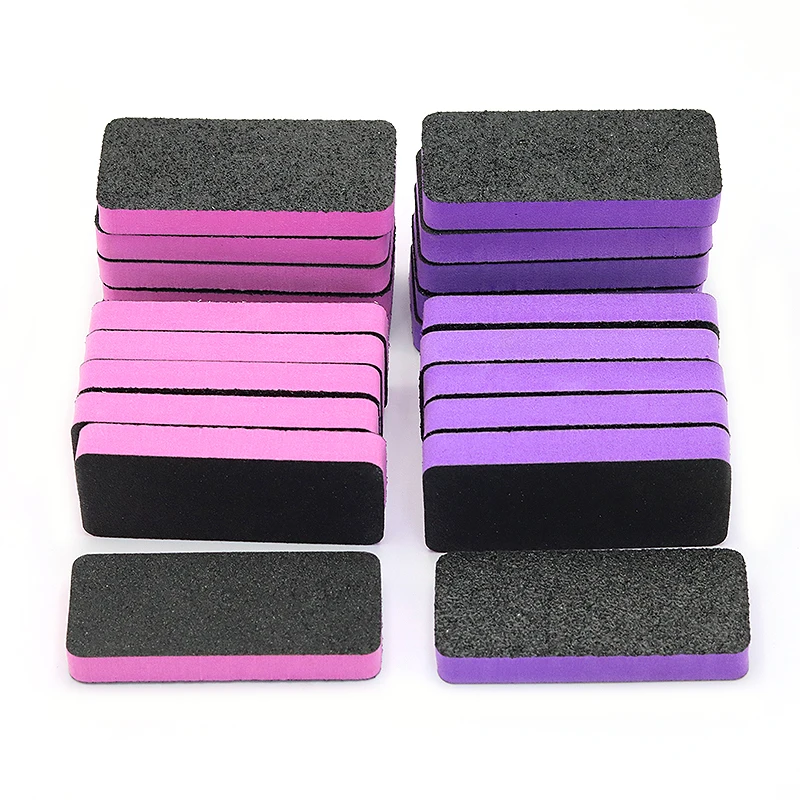 10/15Pcs Double-sided Mini Nail Files And Buffers Set Black Griting Sponge Sanding Nails File Professional Manicure Accesserious