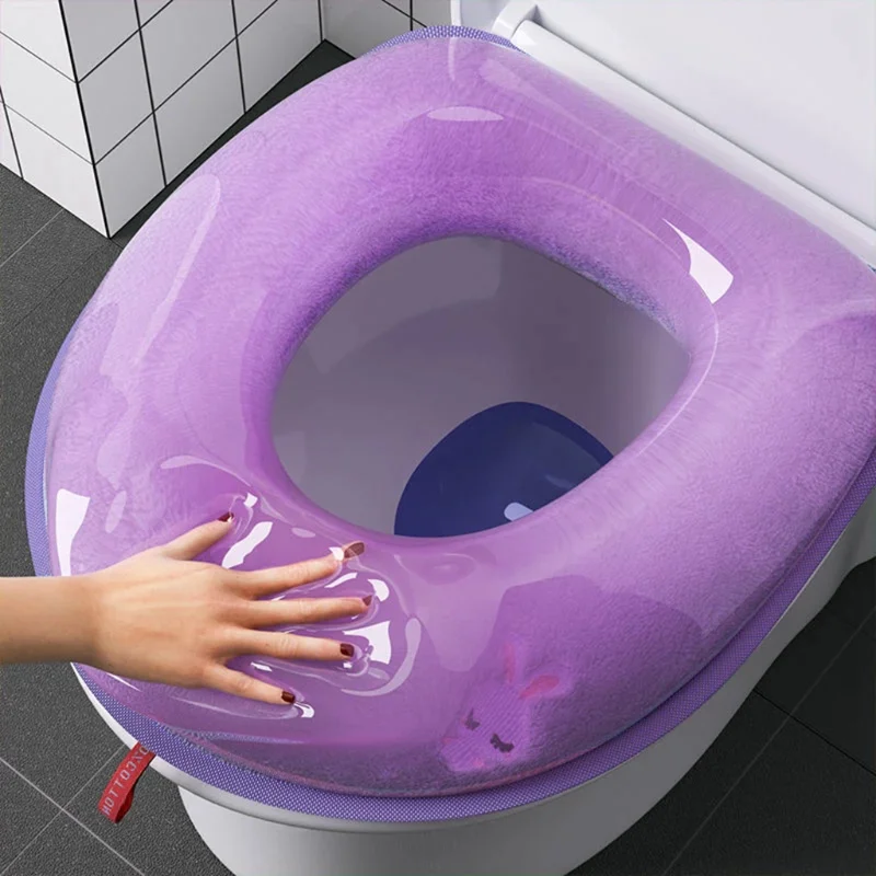 Toilet Seat Cover Toilet Seat Cushion Toilet Accessories Waterpoof Soft Toilet Seat Cover Cushion Washable Closestool Mat O-shape Toilet Seat Bidet Cover Pad Bathroom