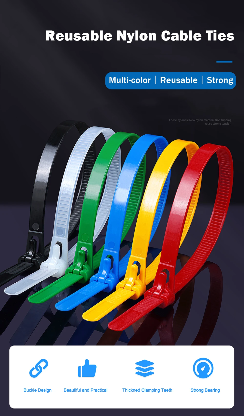 Portable Zip Ties Organizer Light Plastic Cable Tie Holder Without  Unnecessary Waste And Simple Use-Reusable Cable Tie Organizer - AliExpress