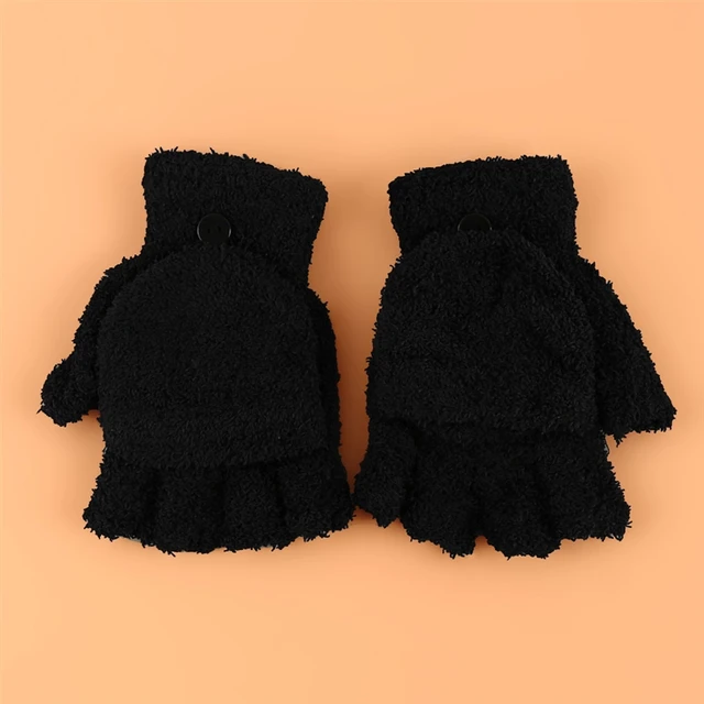 Winter Warm Womens Half Finger Gloves