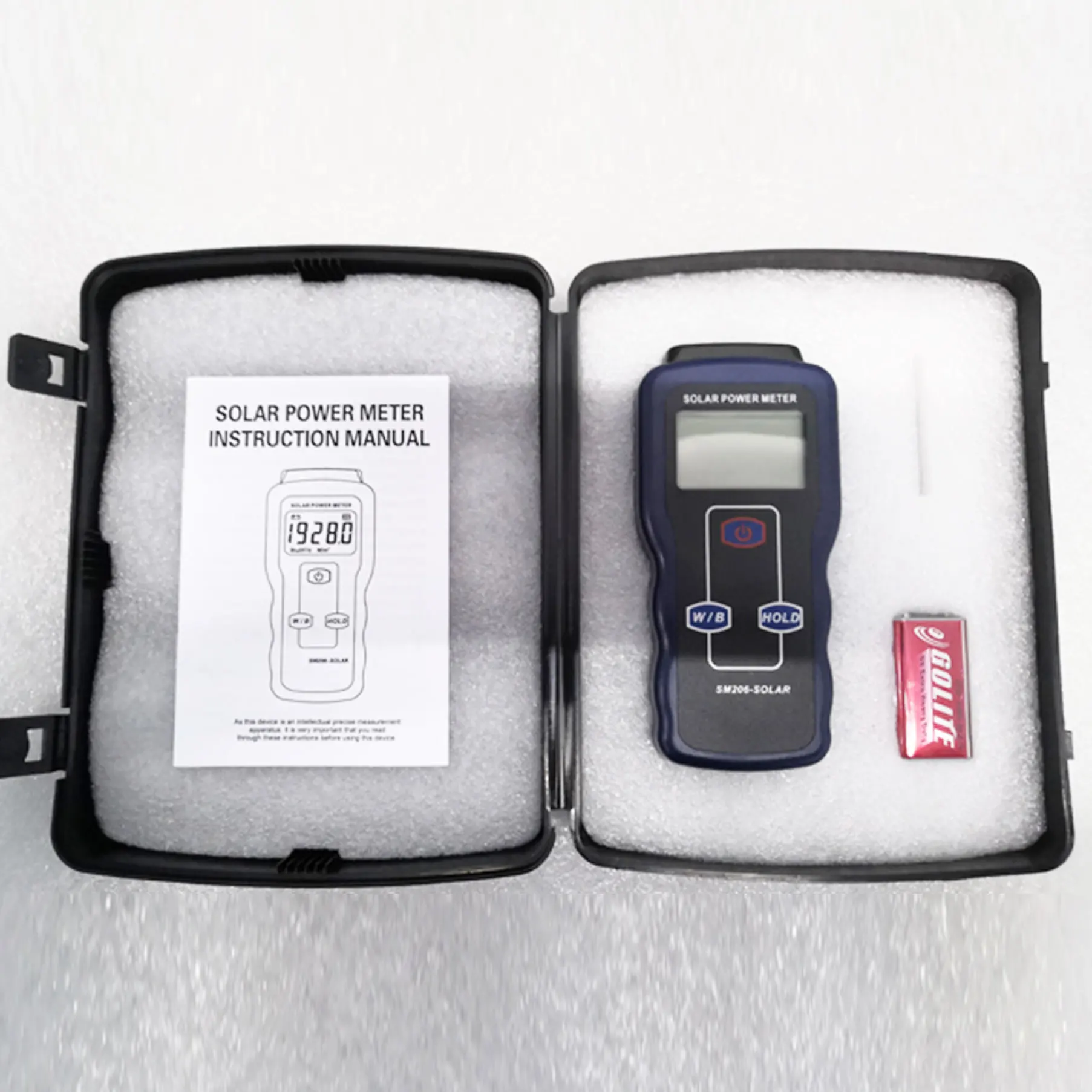 Solar Power Meter SM206-SOLAR Precision Instruments for Measuring Light Intensity 0.1-1999.9 W/m² 5