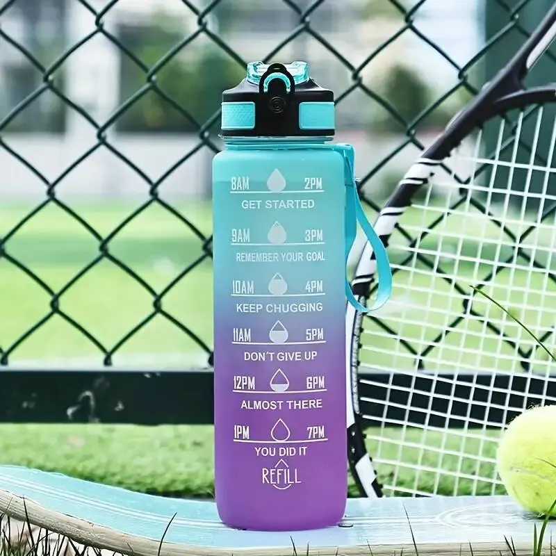 Sports Water Bottle sports water bottle portable water bottle portable water jug 1000mL Large Capacity Outdoor Sports Plastic Cup Bouncing Suction Nozzle Space Cup
