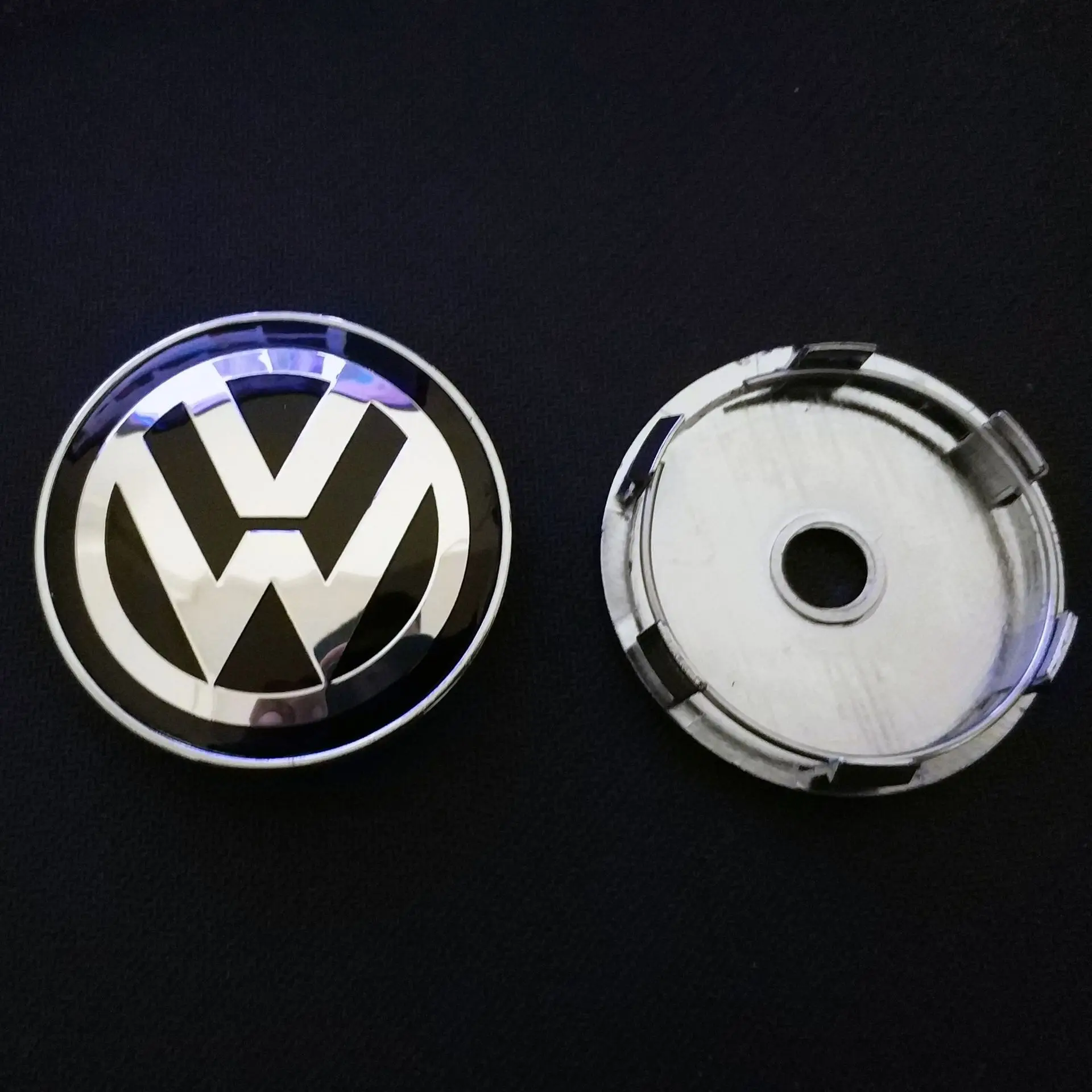 4Pcs 60MM/63MM/68MM 자동차 휠 센터 허브 캡 로고 커버 폭스 바겐 Passat b6 골프 5 7 6 제타 폴로 Rline Magotan Tiguan Gti