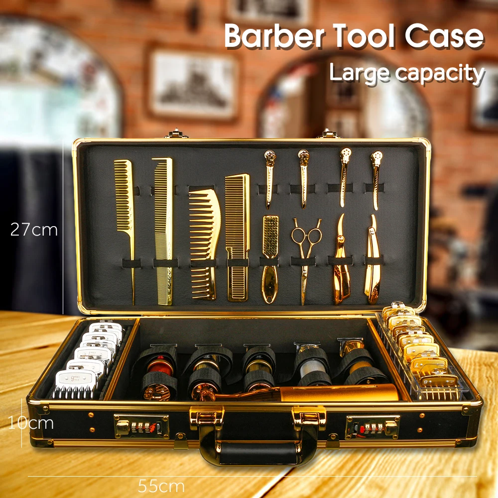 Professional Barber Tool Case Box Hair Stylist Styling Accessories Case  With Password Lock Storage Case Portable Barber Suitcase - Styling  Accessories - AliExpress