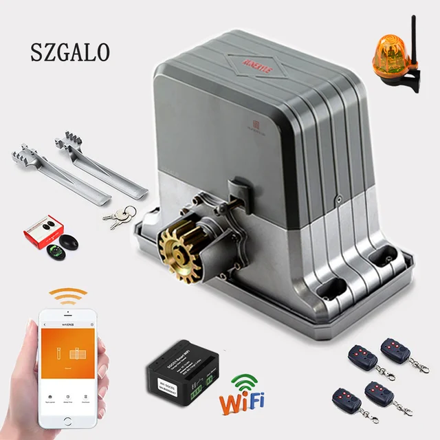 Full KIT Set 1000kg to 1800kg Electric Sliding Gate Motors/Automatic Gate Opener/Rolling Gate Operators WiFi Traction Engine 1