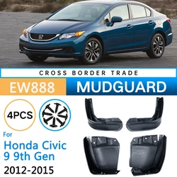 for Honda Civic 9 9th Gen FB Sedan 2012 2013 2014 2015 Car Fender Mudguard Mud Flaps Guard Splash Flap Car Accessories