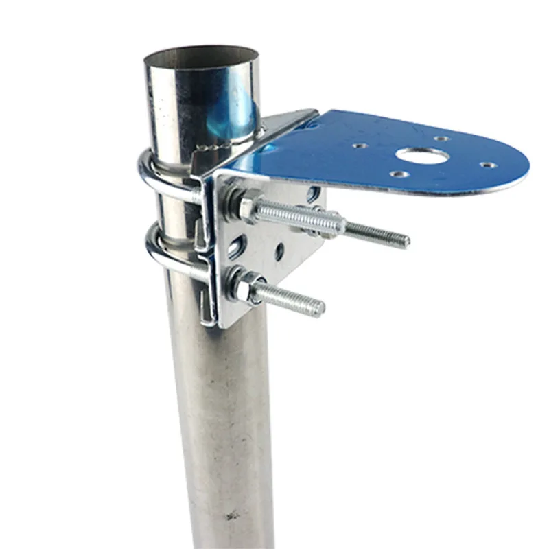Antenna Pole Mount Bracket Double U-Bolts Clamp V Jaw Bracket Outside Home Antenna Pole Holder external antenna shortwave antenna