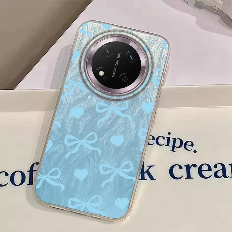 Luxury Laser Silver Bow Knot Shockproof Bumper Case with Gradient Butterfly Design