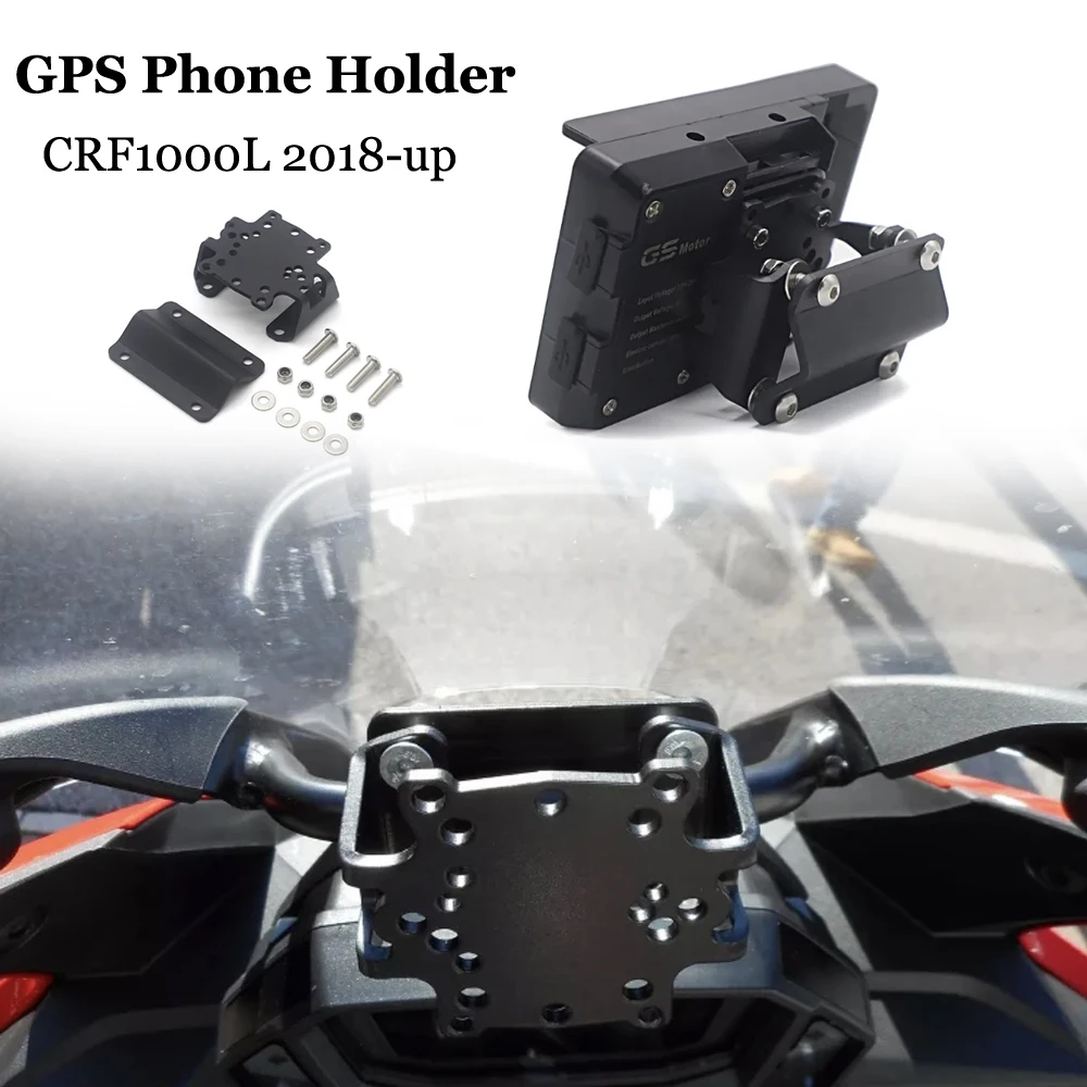 

For Honda CRF 1000 L Africa Twin 2018-UP USB Wireless Charger Mobile Phone GPS Navigation Holder Bracket Support Kits