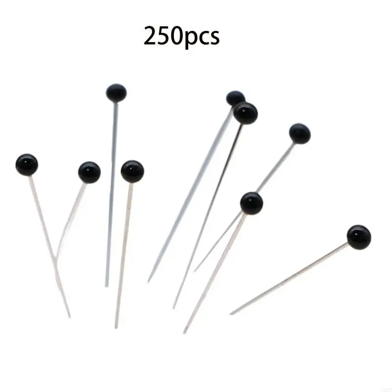 250pcs 머리 핀에 대 한 패브릭 구슬 유리에 대 한 38mm 바느질 핀 스티치 뜨개질 바늘 DIY 안전 핀 퀼트 도구 X3UC