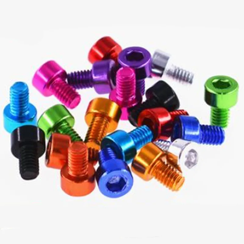 10pcs aluminum allen scerw din912 M2 M2.5 M3 M4 M5 M6 colourful aluminum hex socket cap head machine screw bolts
