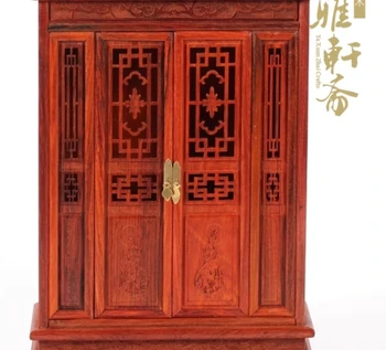 Ming e Qing miniatura piso mobiliário, mogno escultura artesanato