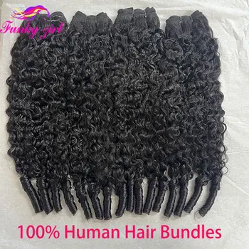 12A Burmese Curly Bundles Human Hair Brazilian Pixie Curls Bundles Deals Raw 100% Virgin Hair 1/3PCS Full Head Curly Hair Bundle 1