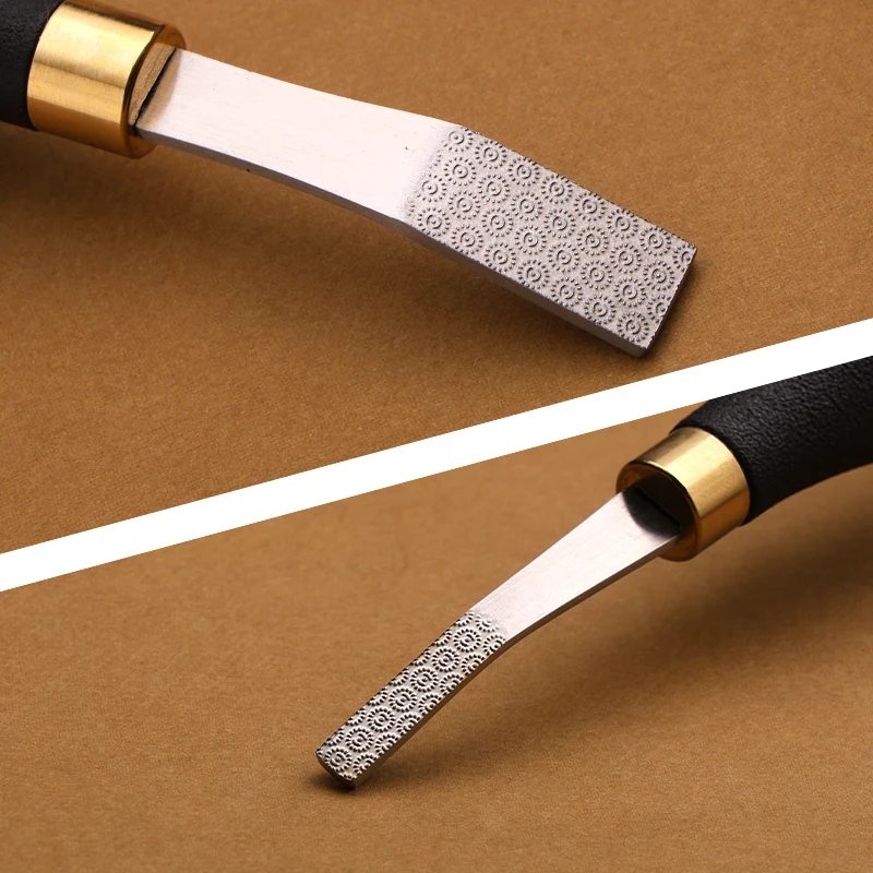 1PC Silicone Handle Rough File Leather Tool DIY Leather Surface Edge Treatment Polished Rough Sun Grain ,3/5mm