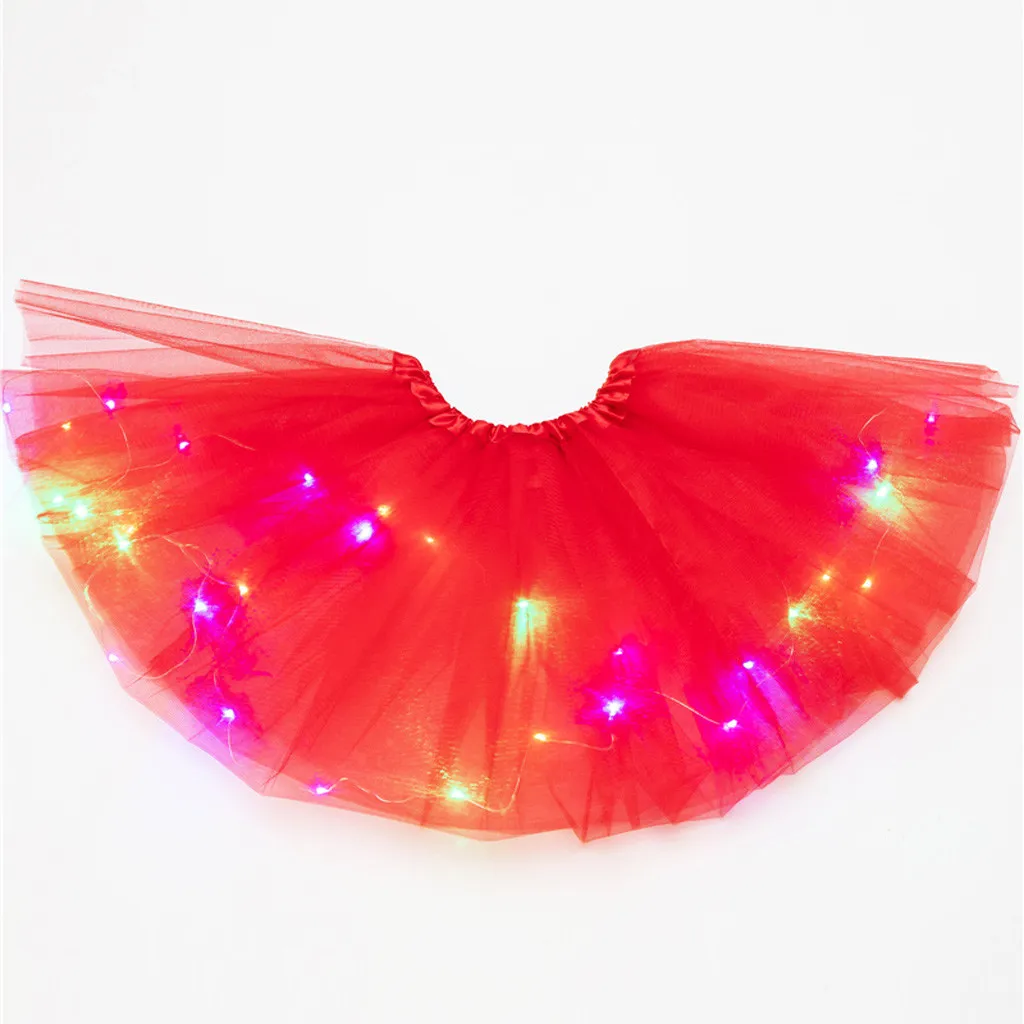 

LED Glowing Light Women Tulle star Skirt Short Tutu Mini Skirt Adult Fancy Ballet Dancewear Party Costume Ball Gown Mini skirt