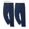 Extra large men's jeans thickened 175 kg plus size 6XL 7XL 8XL 9XL 14XL waist 130 trousers 44 46 48 50 52 54 elastic autumn blue 5
