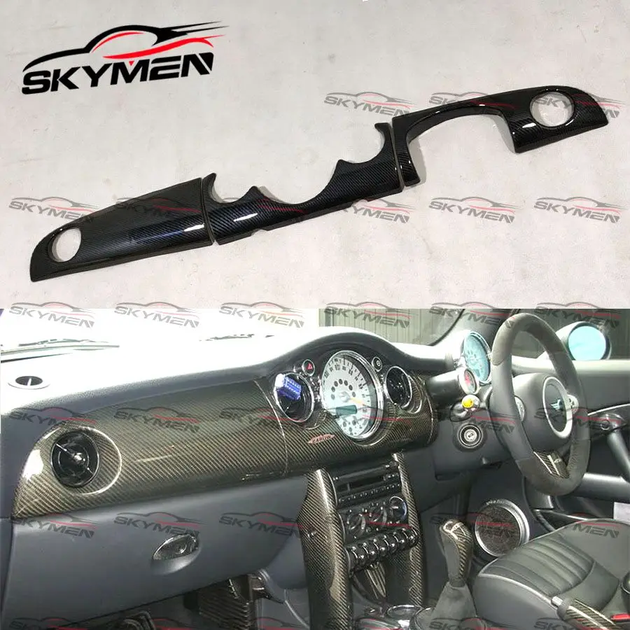 Карбоновые панели приборной для R50 Mini Cooper 05-08 RHD/LHD карбоновое волокно объемная