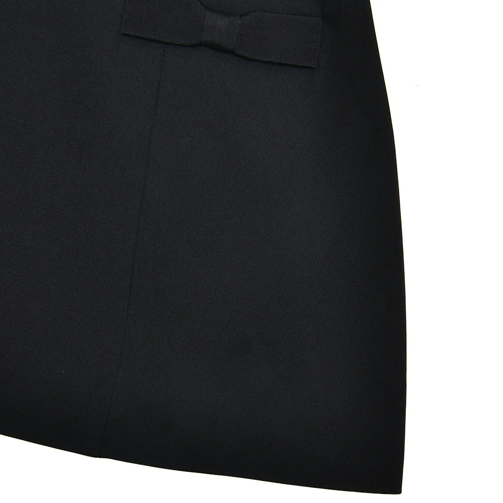 JULISSA MO Round Neck A-line Bow Women Dress Red Long Sleeve High Waist Dress Female Autumn Winter Slim Elegant Streetwear 2025