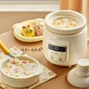 Bear 0.5L Slow Cooker Baby Supplementary Food Maker 220V Mini Bird's Nest Crock Pot White Porcelain 9.5h Reservation Keep Warm 3