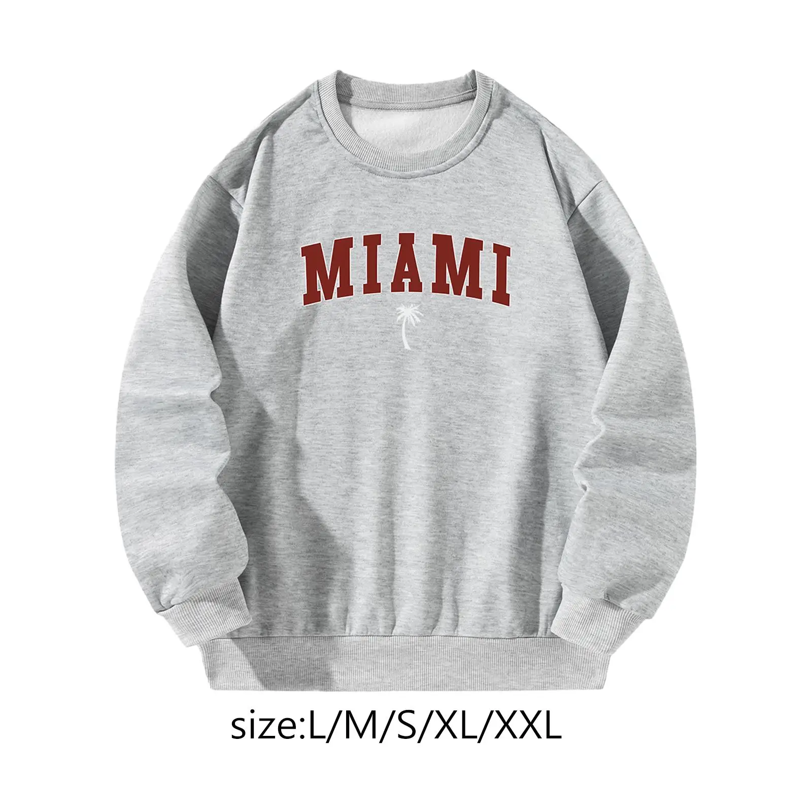 

Women Sweatshirt Casual Outfits Printed Trendy Loose Fit Long Sleeve Tops for Sports Vacation Street Going Out New Year Gift